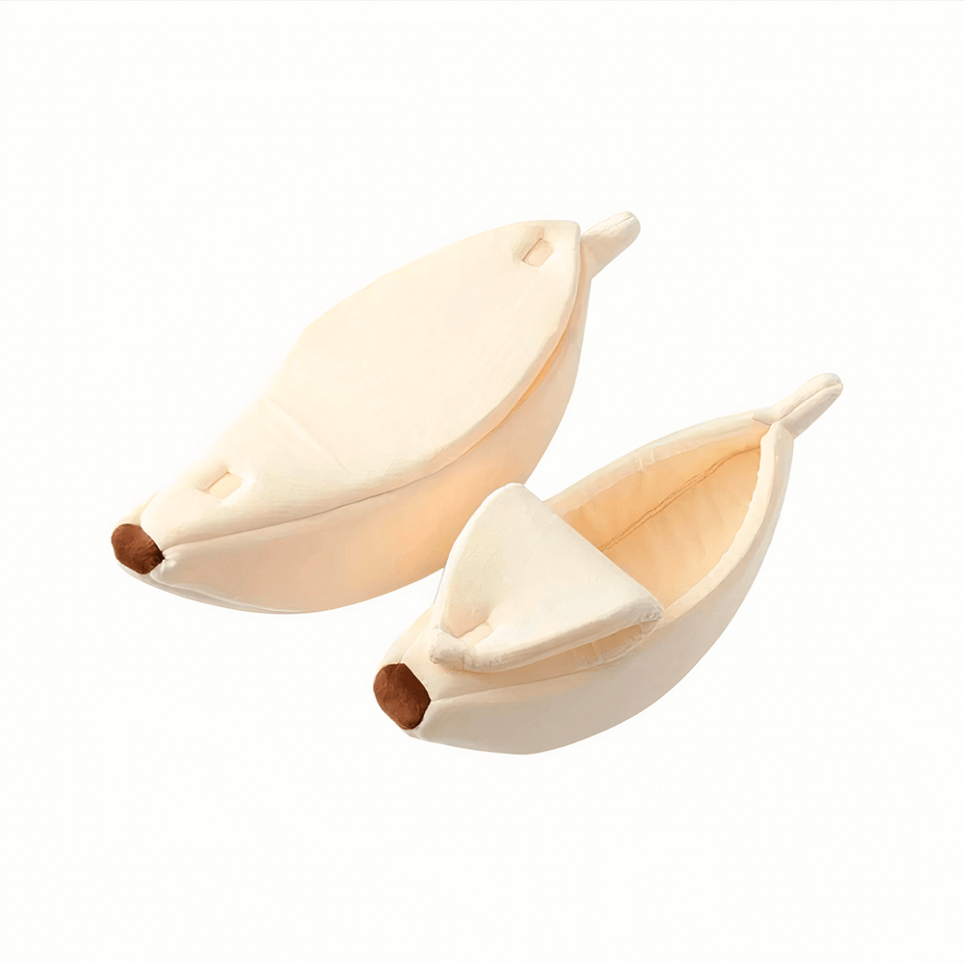 Foldable and washable banana bed for cats and dogs
