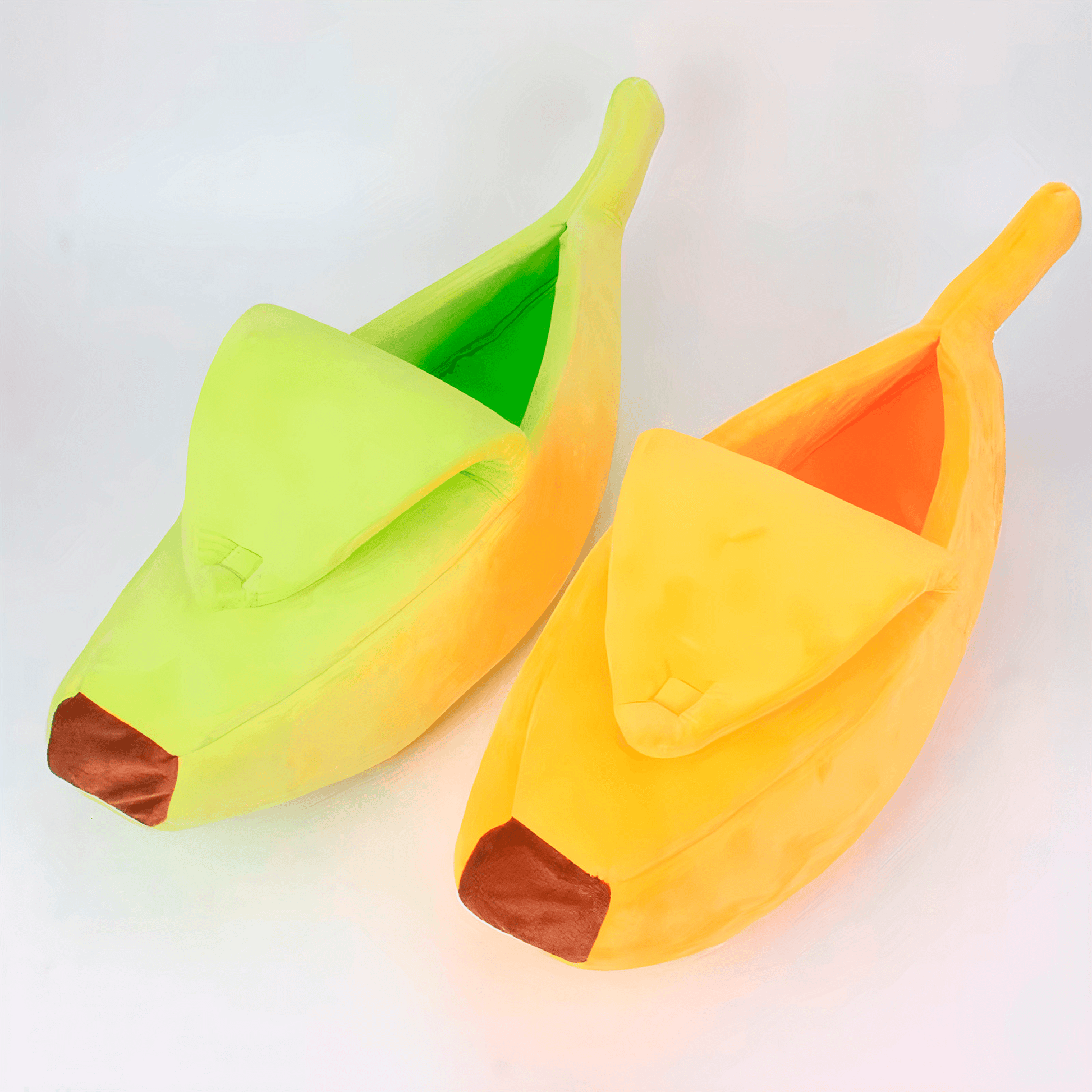 Cute novelty cat bed shaped like a peeled banana