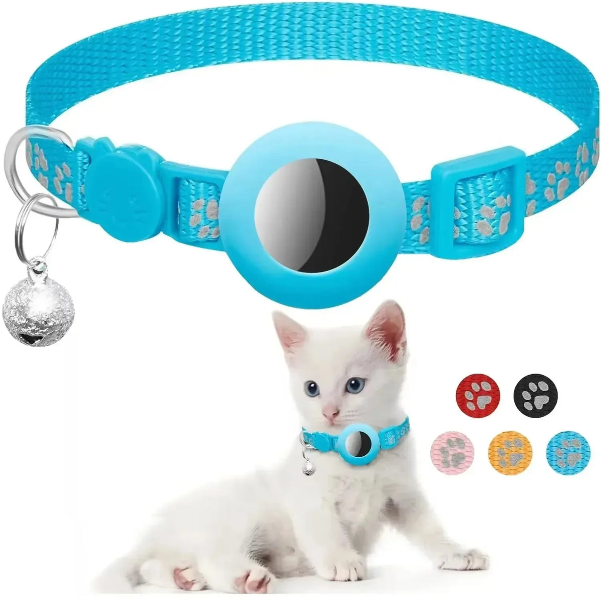 Reflective Breakaway AirTag Holder Collar for Cats & Small Dogs