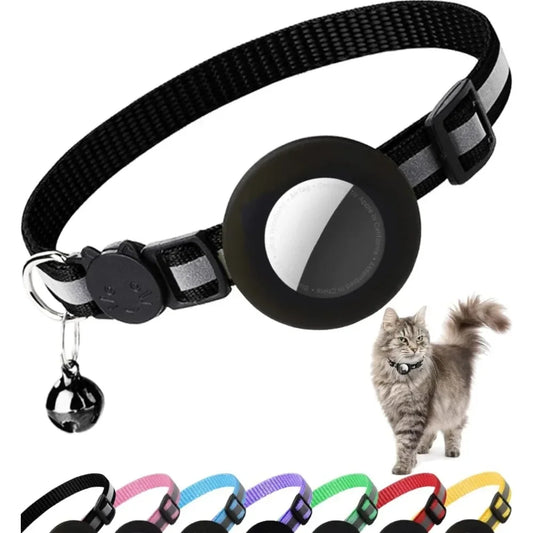 Reflective Breakaway AirTag Holder Collar for Cats & Small Dogs